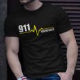 911 Dispatcher Heartbeat Thin Gold Line Unisex T-Shirt Gifts for Him