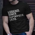 Alte Legende Seit September 1972 Geburtstag 51 Jahre Alt T-Shirt Geschenke für Ihn