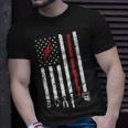 Mens American Electritian Usa Flag Patriot Handyman Dad Birthday T-Shirt Gifts for Him