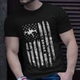 American Flag Drone Clothing - Drone Pilot Vintage Drone Unisex T-Shirt Gifts for Him
