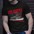 American Military Ship Uss Seattle Aoe-3 Veteran Father Son T-Shirt Gifts for Him