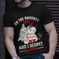 Auf der Unartigen Liste & Bereue Nichts - Xmas Katzenkätzchen T-Shirt Geschenke für Ihn