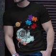 Autism Awareness Astronaut Puzzle Pieces Space Mom Dad Kids Unisex T-Shirt Gifts for Him