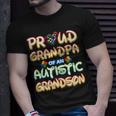 Autism Awareness Family Proud Grandpa Of Autistic Grandson Unisex T-Shirt Gifts for Him
