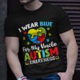 Autism Awareness Month Heart I Wear Blue For My Uncle Unisex T-Shirt Gifts for Him