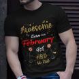 Awesome Born On Februar 4 Geburtstag Niedliche Blumen Februar T-Shirt Geschenke für Ihn