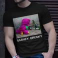 Barney Drunky Wine Bottle The Dinosaur Unisex T-Shirt Gifts for Him