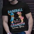 Baseball Or Bows Grandpa Loves You Baby Gender Reveal T-Shirt Gifts for Him