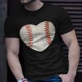 Baseball Heart Cute Mom Dad Softball Mothers Day Sports Day Unisex T-Shirt Gifts for Him
