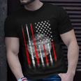 Baseball Usa Flag American Flag Vintage For Dad Fathers Day Unisex T-Shirt Gifts for Him