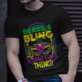 Beads Bling Mardi Gras Thing Mask New Orleans Carnival T-Shirt Gifts for Him