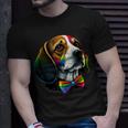 Beagle Gay Pride Dog Lgbt Rainbow Flag On Beagle Lgbtq Unisex T-Shirt Gifts for Him