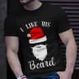 I Like His Beard I Like Her Butt Matching Couples Christmas T-shirt Gifts for Him