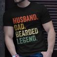 Mens Bearded Husband Dad Beard Legend Vintage T-Shirt Gifts for Him