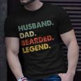 Bearded Men Husband Dad Bearded Legend Vintage T-Shirt Gifts for Him