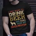 Bernese Mountain Dad Drink Beer Hang With Dog Vintage T-Shirt Gifts for Him