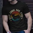 Mens Best Corgi Dad Ever Vintage Cute Corgi Dog T-Shirt Gifts for Him