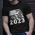 Best Dad 2023 Us Flag Patriot Father & Son Fathers Day T-shirt Gifts for Him