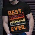 Best Dad Ever Binary Code Coder Developer Software Father Unisex T-Shirt Gifts for Him