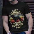 Best Dog Father Dad Vintage Golden Retriever T-Shirt Gifts for Him