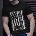 Best Farmer Dad Ever With Us American Flag Fathers Day Unisex T-Shirt Gifts for Him