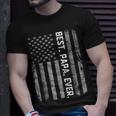 Best Papa Ever Vintage American FlagUnisex T-Shirt Gifts for Him