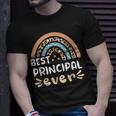 Best Principal Ever Leopard Rainbow Mom Unisex T-Shirt Gifts for Him