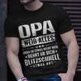 Bester Opa Großvater Der Welt Opa Weiß Alles T-Shirt Geschenke für Ihn