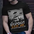 Bigfoot Saw Me And Nobody Believes Him Funny Bigfoot Selfie Unisex T-Shirt Gifts for Him