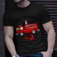 Birthday 2 Year Old Fire Fighter Truck Firetruck T-Shirt Gifts for Him