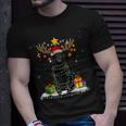 Black Lab Dog Christmas Reindeer Christmas Lights T-shirt Gifts for Him