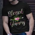Blessed Glammy Floral For Women Grandma T-Shirt Gifts for Him
