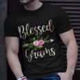 Blessed Grams Floral For Women Grandma T-Shirt Gifts for Him