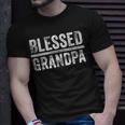 Blessed Grandpa Dad Granddad Fathers Day Vintage T-Shirt Gifts for Him