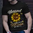 Blessed To Be Called Mom Funny Leopard Sunflower And Bee Unisex T-Shirt Gifts for Him