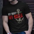 For Boat Captain My Boat My Rules T-Shirt Gifts for Him