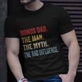 Bonus Dad The Man Myth Bad Influence Retro Christmas Unisex T-Shirt Gifts for Him
