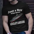 Boy Who Loves Aircraft Carrier Uss George HW Bush Cvn-77 T-Shirt Gifts for Him