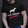 Bullterrier Oma Schwarzes T-Shirt, Hunde Silhouette & Text in Pink Geschenke für Ihn