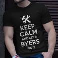 Byers Funny Surname Birthday Family Tree Reunion Gift Idea Unisex T-Shirt Gifts for Him