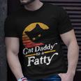 Cat Daddy To A Fatty Vintage 80S Sunset Fat Chonk Dad T-Shirt Gifts for Him