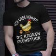 Chicken Spruch Bäuerin Bauern Huhn Henne Hahn Hühner T-Shirt Geschenke für Ihn