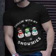 Chillin With My Snowmies Cute Snow Ugly Christmas Sweater Cool Gift Unisex T-Shirt Gifts for Him