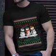 Chillin With My Snowmies Snow Ugly Christmas Sweater Gift Unisex T-Shirt Gifts for Him