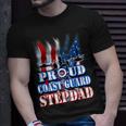 Coast Guard Stepdad Usa Flag Military Fathers Day T-Shirt Gifts for Him