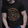 Colorful Pi Swirl Pi Day And Math Lover T-Shirt Gifts for Him