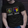 Competitive Puzzles Cube Problem Retro Solved Speed Cubing T-Shirt Gifts for Him