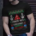 Computer Error 404 Ugly Christmas Sweater Nots Found T-shirt Gifts for Him