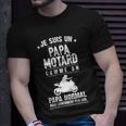 Cooler Biker Papa Herren T-Shirt, Einzigartiges Motorradfahrer Design Geschenke für Ihn