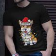 Corgi Santa Christmas Tree Lights Xmas Boys Men Corgmas Dog Tshirt Unisex T-Shirt Gifts for Him